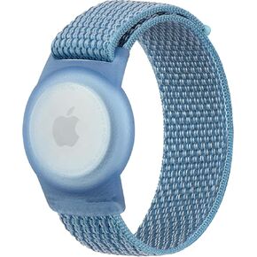 Vancle Kids Wristband for Apple AirTag, Protective Case for Air Tag GPS Tracker Holder with Nylon Bracelet, Adjustable Anti Lost Watch Band for Toddler Baby Children Elders