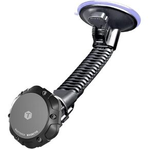 ToughTested Magnetic Mammoth Windshield Phone Mount - Features Gooseneck Arm | Pressure Lock Heavy Duty Suction System - Compatible with iPhone and Android