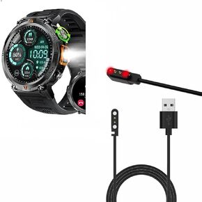 USB Cable for LaNikar S100 S100T S320B S50 SmartWatch, Magnetic Replacement Charger Compatible for s100 Smart Watches