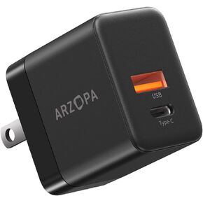 35W USB C Charger Block, ARZOPA GaN Fast Charger USB C Wall Charger Dual Port Foldable Plug for MacBook Pro/Air, iPad Pro, iPhone 15/Pro, Galaxy S24 Ultra, Dell XPS 13, Pixel, Monitor