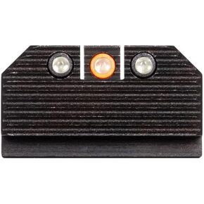 Night Fision Optics Ready Stealth .290-.313 Night Sight Set Compatible with Glосk 17/19/34, Orange Front Ring, Black Rear Rings