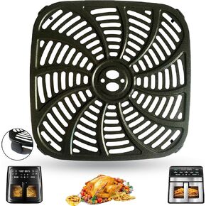 8QT Air Fryer Crisping Plate Tray for Gourmia GAF823 GAF858 Digital Air Fryers, Upgraded Air Fryer Grill Plate Pan Rack Insert Grate Shelf Grid for 8QT Gourmia Air Fryer, Dishwasher Safe