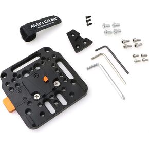 Alvin’s Cables V-Lock Assembly-Kit with Female-V-Dock Male-V-Lock Quick-Release-Plate for V-Mount-Battery (Black)