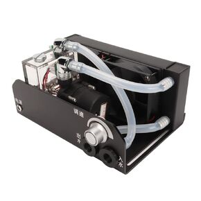 CPU Water Cooler Pump, 600L H PC Water Cooling Integrated Mute, G1/4 Threaded PC CPU Water Cooling System Heat Exchanger with Fans for CPU PC Water Cool System