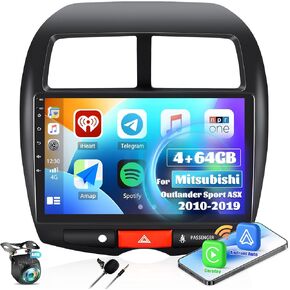 4+64G Android 13 Car Stereo for Mitsubishi Outlander Sport ASX 2010-2019 with Wireless Carplay Android Auto, 10.1'' Touchscreen Car Radio with WiFi Mirror Link GPS Bluetooth FM RDS Radio DSP EQ SWC in Kuwait