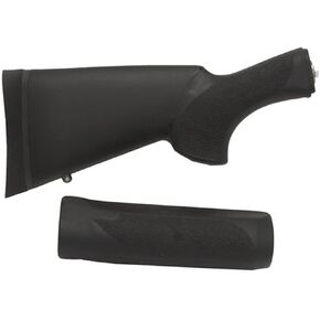 Hogue OverMolded Shotgun Stock & Forend Kit - Fits Remington 870 (12 Gauge) - 12" L.O.P., Black - 08732
