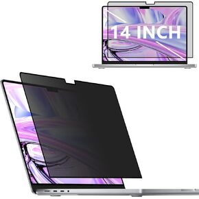 MacBook pro 14 inch Screen Protector 2021,Removable Privacy Screen for MacBook pro 14 inch M1 Pro/Max (A2442),-Anti-Spy/Anti Fingerprint/Anti Blue Light/Anti-Glare/Bubble Free