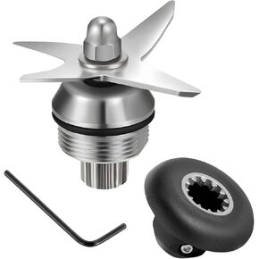 Blender Wet Blade Replacement Repair Kit,Blender 4 Wet Blades,Drive Socket,Set Nut and Wrench,Replacement Parts Compatible with Vitamix 5200 Series Blender Mixer 32 oz and 64 oz Standard Containers