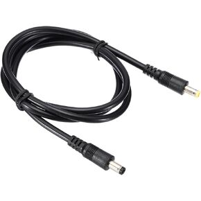 PATIKIL 3Ft 5.5 x 2.5mm Male to 5.5 x 2.1mm Male DC Power Cable, 18AWG Wire Adapter Connector Charging Cord for DVR Router Surveillance Camera, Black