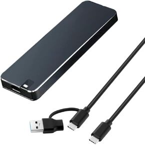 Aluminium M.2 NVMe SSD Enclosure,USB 3.1 Gen 2 10Gbps to NVMe PCIe SSD Case Black