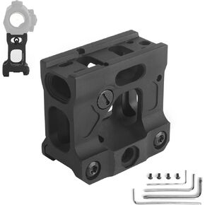 Red Dot Riser Mount, 2" Picatinny Riser Mount Optic Riser Tactical Scope Sight Riser Mount for T1 T2 H1 H2 Optic Sight Scope, Fit for 20mm Picatinny Rail, with/No QD Quick Detach Mount