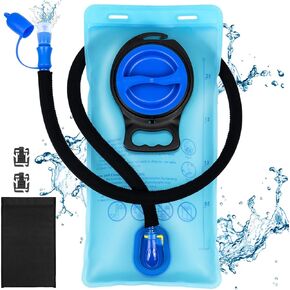 TUDEQU TPU Hydration Bladder, 2L Water Bladder Leak Proof Water Bladder for Hiking Backpack for Running Camping Cycling Camping Water Reservoir Pouch for Outdoor Storage