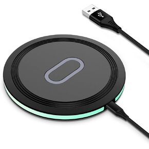 Samsung 15W وسادة الشاحن اللاسلكية الشاحن الشحن السريع لـ Google Pixel 9/8a/8pro/8/7a/7pro ، محطة شحنة الشحوم اللاسلكية السريعة Samsung لـ Galaxy S25 Ultra/S24/S23 Ultra/S22/S21/S20 5G ، Z Flip 5/4 /3 ، iPhone 16