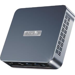 WI-6 Mini PC, Intel 12th N100(up to 3.4GHz) Mini Desktop Computer,8GB RAM 256GB SSD,4K Dual Display/USB3.0/WiFi 6/Type-C/Gigabit Ethernet Support Upgrade 32GB RAM and 2TB SSD