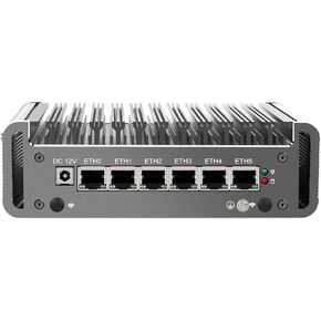6 Ports Firewall Micro Appliance/Mini PC, Celeron N5105 Quad Core Firewall Mini PC with 6x2.5G i226-V NICs, Support AES-NI Router PC VPN OPNsense, Barebone