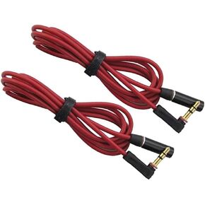 Seadream 2PACK 4Ft 3-Pole 3.5mm Male Right Angle to 3.5mm Female Stereo Audio Cable Headset Extension Cable Replacement for Beats Dr. Dre Studio iPhone,M to F Audio Cable,Premium Quality Cable