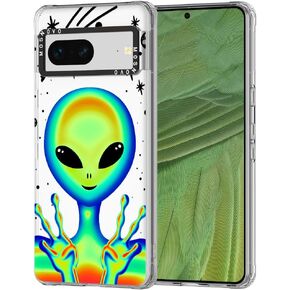 MOSNOVO Case for Google Pixel 9 & Pixel 9 Pro, [Buffertech 6.6ft Military-Grade Drop Protection] [Anti Peel Off Tech] Clear TPU Bumper Phone Case Cover Design - Dinosaur Land