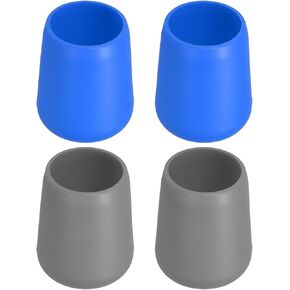PATIKIL Fishing Rod Butt Cushion, 4 Pcs Silicone Fish Rods Seat Cushions Protector Cap End, Large, Blue, Gray