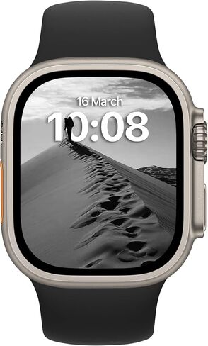 SB Sport Band for Apple Watch Bands Women Ultra 2 49mm ، Series 10 46mm ، 9 8 7 45mm 41mm ، Se 6 5 44mm 40mm ، 3 2 1 42mm 38mm Men Iwatch ، Slit ، Black in Kuwait