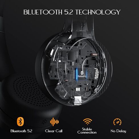 سماعات Eksa Bluetooth 5.2 ، سماعات الرأس اللاسلكية مع إلغاء الضوضاء الميكروفون و Dongle USB ، 55 ساعة وقت على سماعة كمبيوتر الأذن لمكتب العمل المنزلي CALL CANT CENTER PHOP الكمبيوتر اللوحي in Kuwait