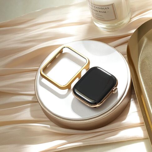 My Pretty Strap XOXO Cover Compatible with Apple Watch 38/40/41/42/44/45/49mm, Stainless Steel Metal Gold for Women in Saudi Arabia
