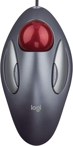 Logitech Trackman Marble Mouse, Four-Button, Programmable, Dark Gray (Renewed) in Saudi Arabia