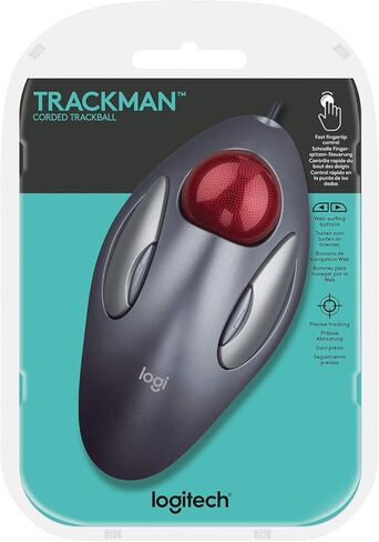 Logitech Trackman Marble Mouse, Four-Button, Programmable, Dark Gray (Renewed) in Saudi Arabia