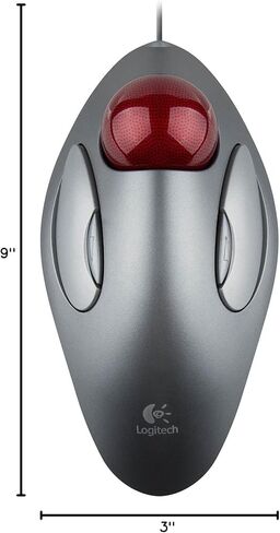 Logitech Trackman Marble Mouse, Four-Button, Programmable, Dark Gray (Renewed) in Saudi Arabia