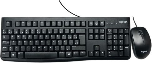 مجموعة سطح المكتب السلكية Logitech MK120 ، لوحة المفاتيح/الماوس ، USB - الأسود والإسباني (متجدد) in Saudi Arabia