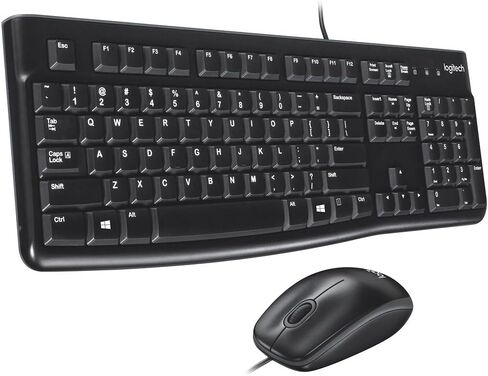 مجموعة سطح المكتب السلكية Logitech MK120 ، لوحة المفاتيح/الماوس ، USB - الأسود والإسباني (متجدد) in Saudi Arabia