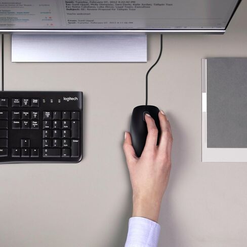 مجموعة سطح المكتب السلكية Logitech MK120 ، لوحة المفاتيح/الماوس ، USB - الأسود والإسباني (متجدد) in Saudi Arabia