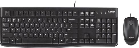 مجموعة سطح المكتب السلكية Logitech MK120 ، لوحة المفاتيح/الماوس ، USB - الأسود والإسباني (متجدد) in Saudi Arabia