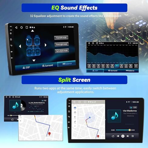 CAMECHO Radio for Hyundai Sonata NF 2004-2008, Android 13 Car Stereo with Wireless Carplay & Android Auto, 2+32G 9" Touch Screen Car Radio with Bluetooth, FM/RDS,DSP, GPS, WiFi, Backup Camera in Saudi Arabia