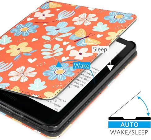 CoBak Case with Stand for Kindle Paperwhite 12th Gen 2024 Released (7") & Kindle Colorsoft Signature Edition - Durable PU Leather Cover with Auto Sleep Wake, Card Slot, Hand Strap Feature in Saudi Arabia
