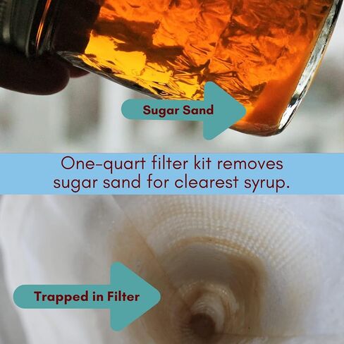 Maple Syrup Filter Set - 1 Qt. (3 pieces) - One Maple Syrup Making Heavy Duty Synthetic Filter and Two Pre Filters - REUSABLE – Perfect Size for at Home Maple Sugaring (1 Quart). Made in USA in Saudi Arabia