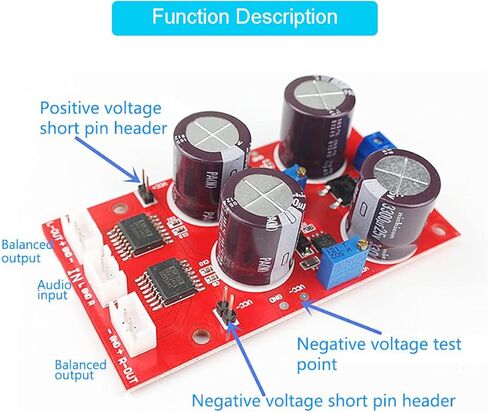 DRV134 محرك خط متوازن في الصوت مزود مزود بالطاقة غير متوازنة لمضخم الخرج التفاضلي المتوازن ، مع الكابل in Kuwait