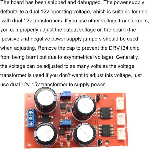 DRV134 محرك خط متوازن في الصوت مزود مزود بالطاقة غير متوازنة لمضخم الخرج التفاضلي المتوازن ، مع الكابل in Kuwait