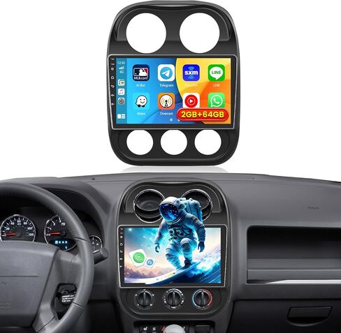 [2+64GB] Inefala for Jeep Compass Patriot 2011-2017 Android Car Radio Stereo with Wireless CarPlay Android Auto, 10.1 Inch HD Touchscreen Head Unit with GPS WiFi Bluetooth FM/RDS SWC Backup Camera MIC in Saudi Arabia