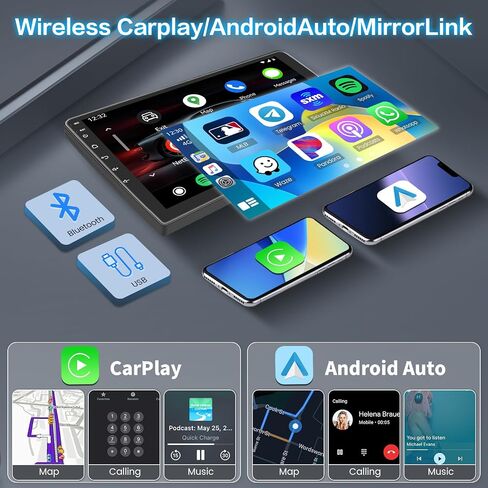 [2+64GB] Inefala for Jeep Compass Patriot 2011-2017 Android Car Radio Stereo with Wireless CarPlay Android Auto, 10.1 Inch HD Touchscreen Head Unit with GPS WiFi Bluetooth FM/RDS SWC Backup Camera MIC in Saudi Arabia