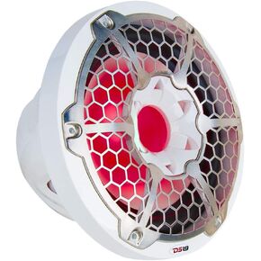 DS18 NXL-12SUB/WH Hydro 12" Marine Audio Subwoofer 700 Watts Max 350 Watts RMS 4 Ohms with Integrated RGB Lights - Weatherproof Bass for All Elements Sound Systems - IP65 Marine Grade - 1 Speaker
