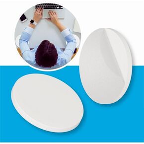 Technogel Ergonomic Elbow Pads (Set of 2) - White, Cooling Gel, Restorable Stickiness, OEKOTEX 100 Certified, Made in Germany - Ideal for Office, Gaming, and Desk Work