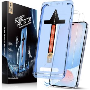 MAGIC JOHN 2 Pack for Samsung Galaxy S24 FE 6.7inch Tempered Glass Screen Protector, Auto Dust-Elimination Installation, Bubble Free, HD Clear, Easy Installation