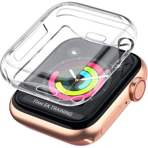 Lelong [2 Pack] Case for Apple Watch Series SE/6/5/4 Screen Protector 40mm, Soft TPU All-Around Clear Protective Case Cover for iWatch Series SE Series 6/5/4
