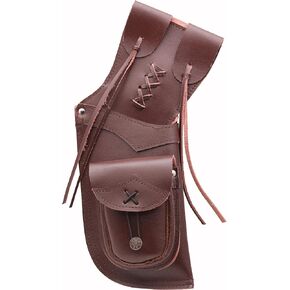 Traditional Archery Real Leather Side/Hip Arrow Quiver Brown