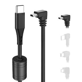 Dash Cam Power Cord,(10Ft)USB C to USB C Dashcam Charger Cable,Mirror Camera Charging Cable,90 Degree Type C Dash Cams Replacement Power Cord,Rearview Cameras Charger Adapter Wire(Charging Only)