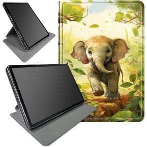 Case for 6" Kindle Paperwhite (10th Generation,2018) 360 Degree Rotating Swivel Stand Protective Cover with Auto Sleep/Wake for Kindle Paperwhite 2018 E-Reader,Baby Elephant