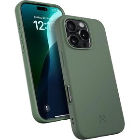 WOODCESSORIES - Organic Case, Cell Phone Case Compatible with iPhone 16 Pro Max Case Green - Sustainable Made from Plants