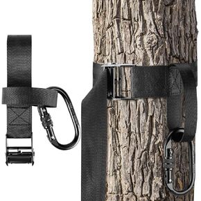 Tree Stand Harness Strap Treestand Safety Harness with Locking Carabiner Hook for Hunting