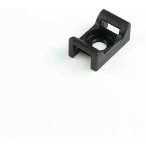 Screw-In Saddle UV Black Cable Tie Mounts for 120 lb. Ties - (pack of 25)