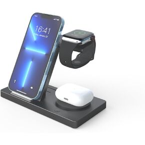 5 in 1 Foldable Wireless Charger for iPhone 16 15 14 13 12 11 Charging Sation for Apple Watch 10 9 8 7 6 5 Airpods Pro Fast Charging Dock for Samsung Galaxy Watch